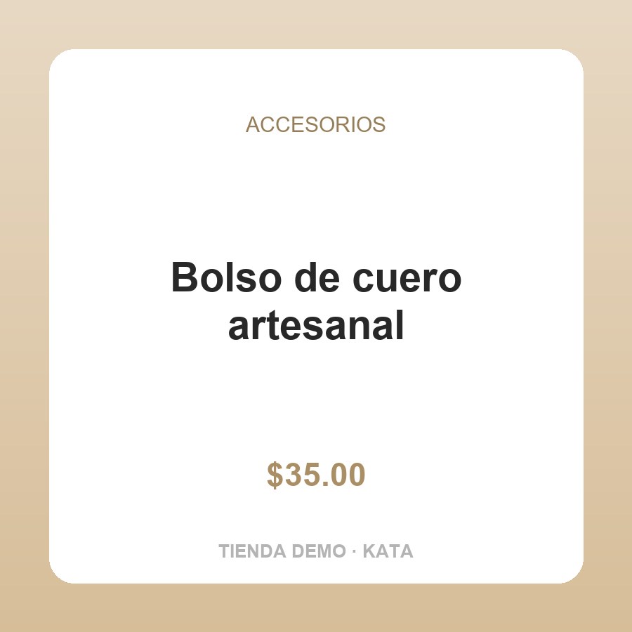 Bolso de cuero artesanal