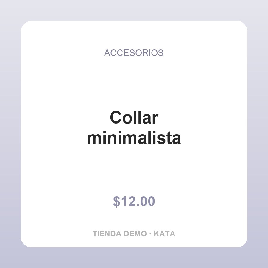 Collar minimalista