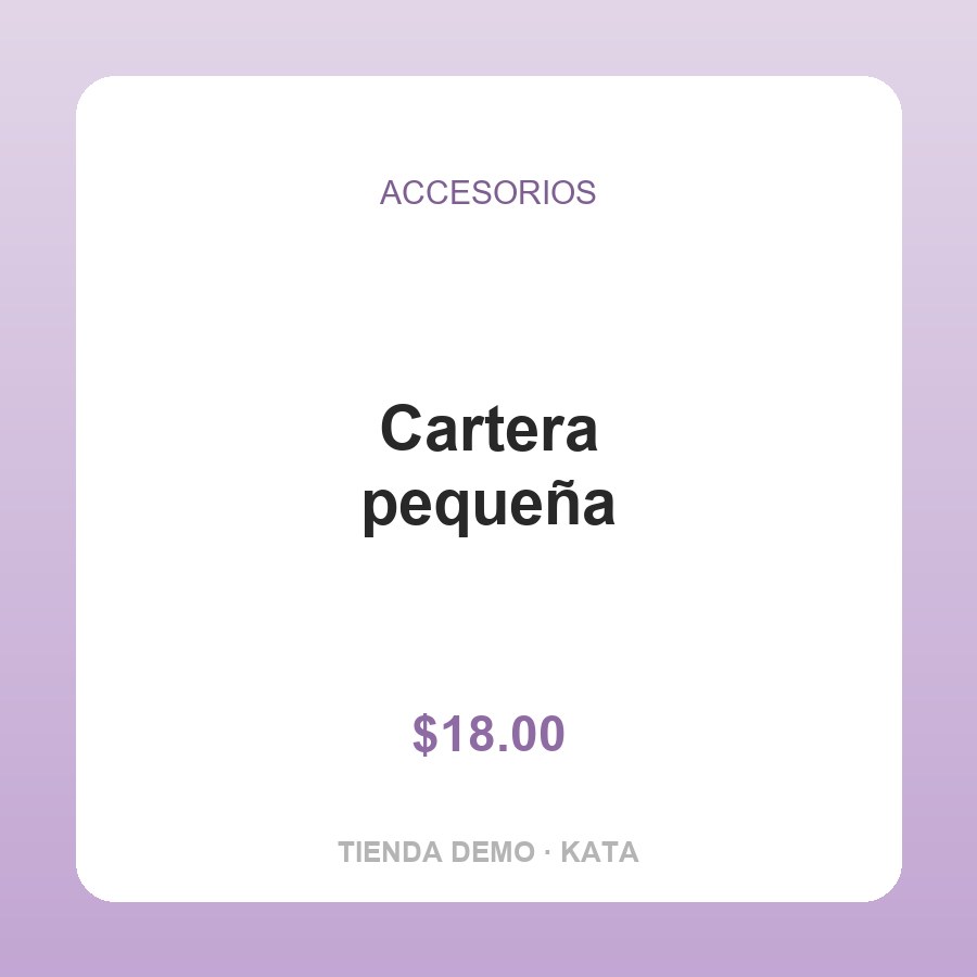 Cartera pequeña