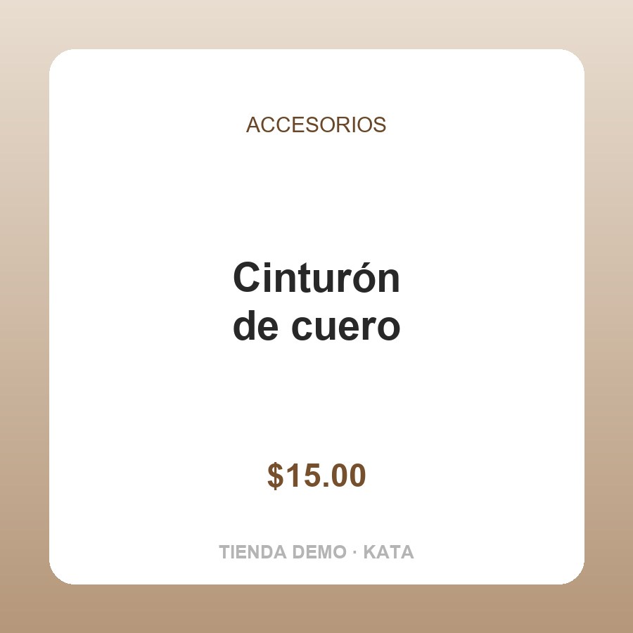 Cinturón de cuero