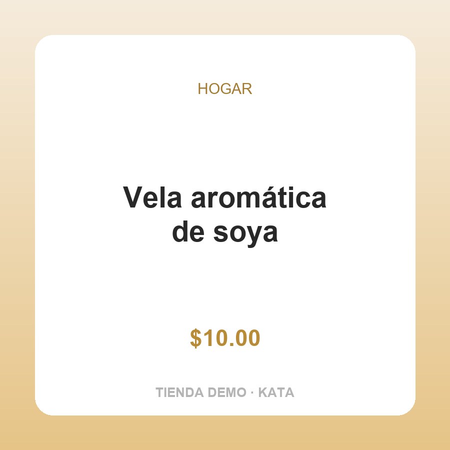 Vela aromática de soya