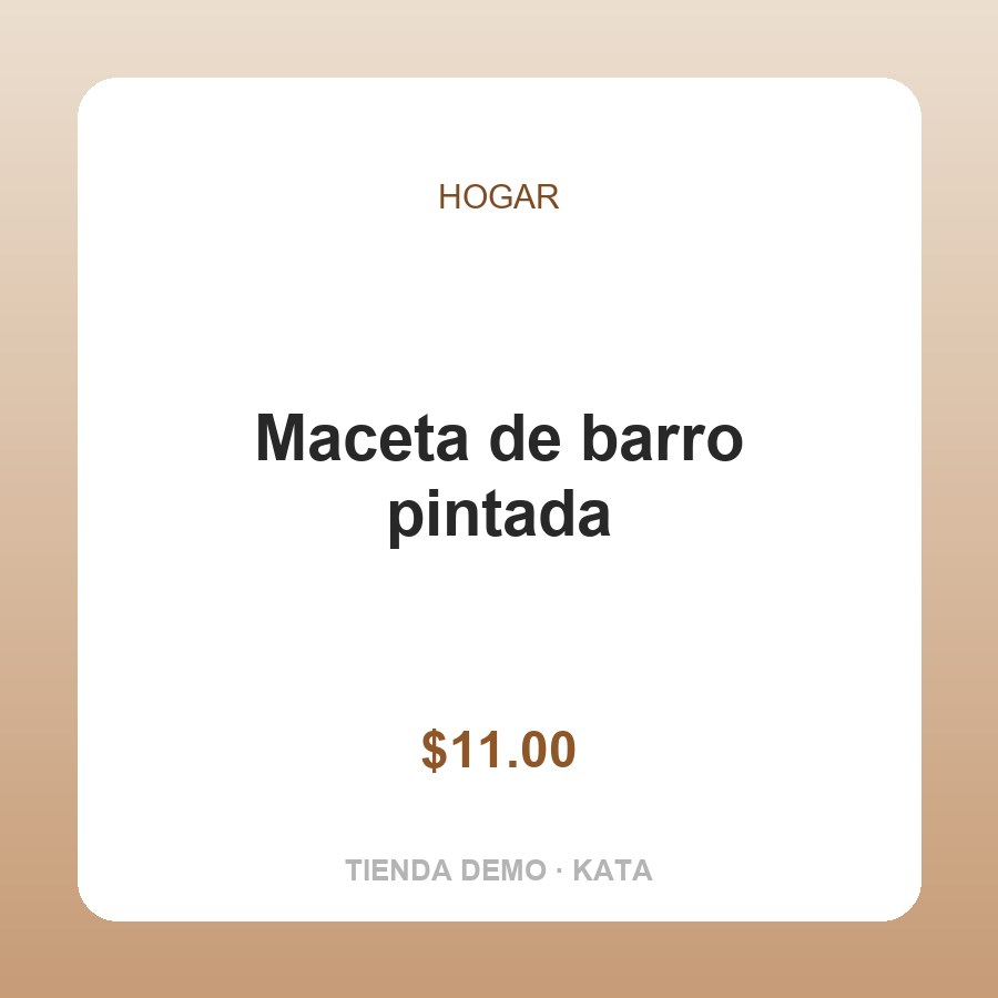 Maceta de barro pintada