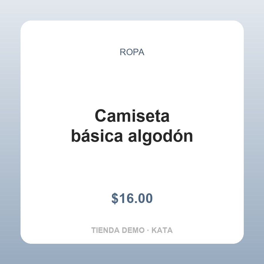 Camiseta básica algodón