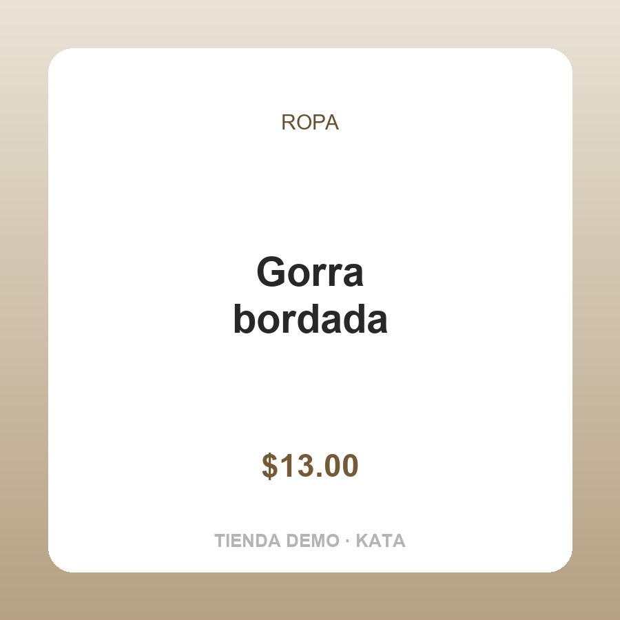 Gorra bordada